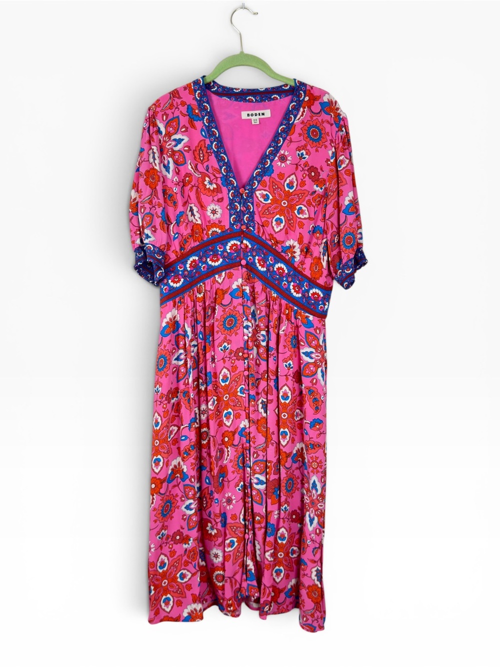 Boden Pink Elsa Midi Tea Dress - Picture 5 of 12